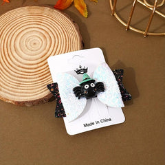 Halloween Bow Hairpins Set Spiders Pumpkins Ghosts Funny Hair Accessories