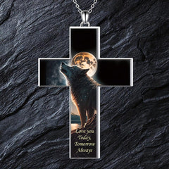 1pc Grey Alloy Animal Cross Pattern Necklace Party Jewelry Gift