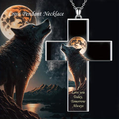 1pc Grey Alloy Animal Cross Pattern Necklace Party Jewelry Gift