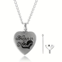 Cremation Heart Urn Necklaces For Ashes Sterling Silver Pendant