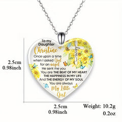 Crystal Sunflower Pendant Necklace Daughter Anniversary Gift