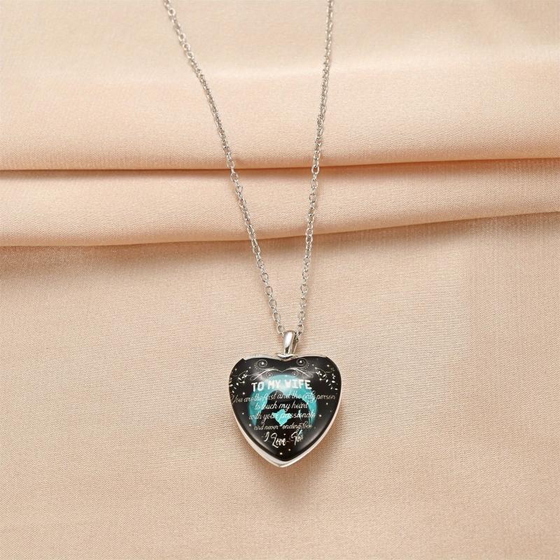 Love Crystal Pendant Necklace Alphabet Necklace For Kids Daughters Adults