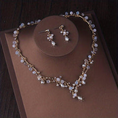 Handcrafted Crystal Crown Set for Weddings & Bridal Jewelry