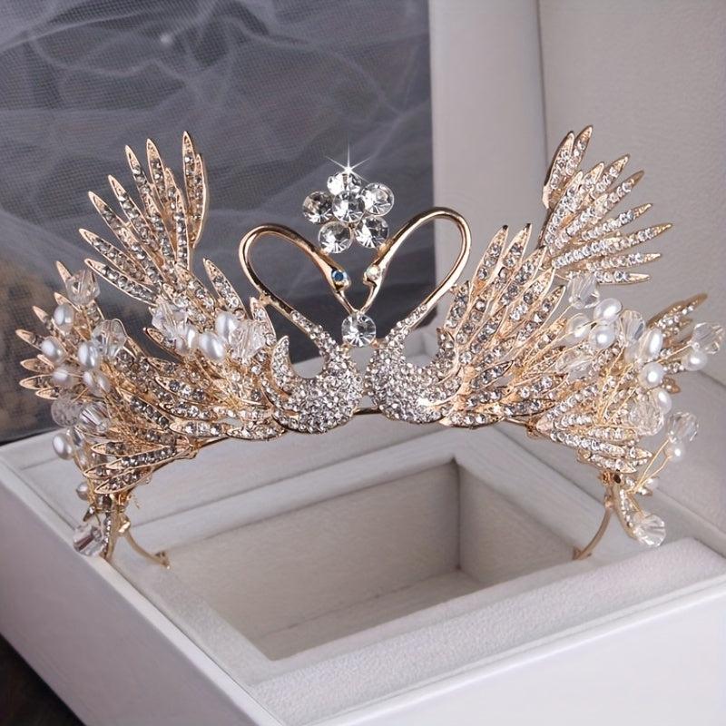 Handcrafted Crystal Crown Set for Weddings & Bridal Jewelry