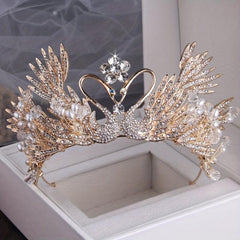 Handcrafted Crystal Crown Set for Weddings & Bridal Jewelry