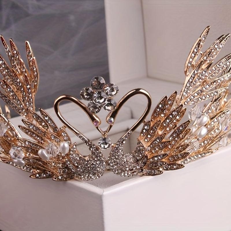 Handcrafted Crystal Crown Set for Weddings & Bridal Jewelry
