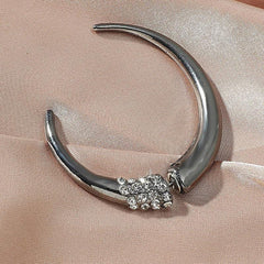 Exaggerated Zircon Earrings Punk Style Geometric Party Jewelry