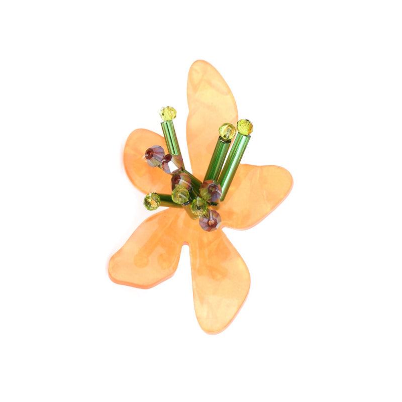Colorful Flower Earrings Exaggerated Hand-woven Petal Earrings