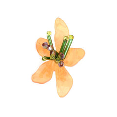 Colorful Flower Earrings Exaggerated Hand-woven Petal Earrings