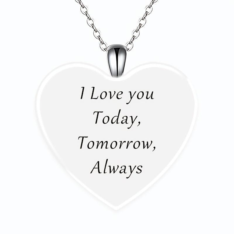 Heart Shaped Dinosaur Pendant Necklace Toy For Kids Daughters