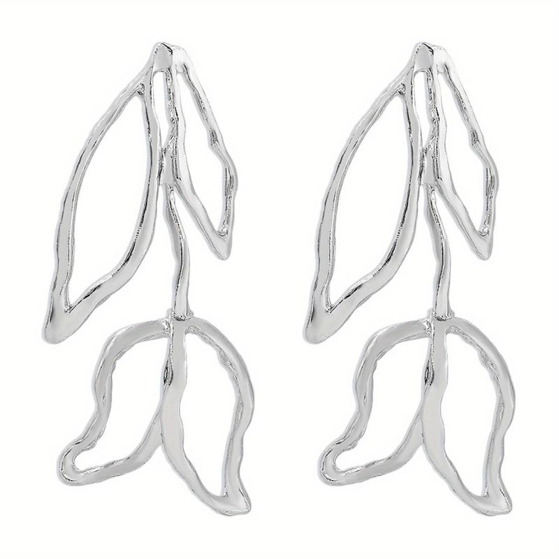 Skeleton Leaf Dangling Earrings Cartoon Drop Jewelry Gift For Women Girls