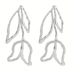 Skeleton Leaf Dangling Earrings Cartoon Drop Jewelry Gift For Women Girls