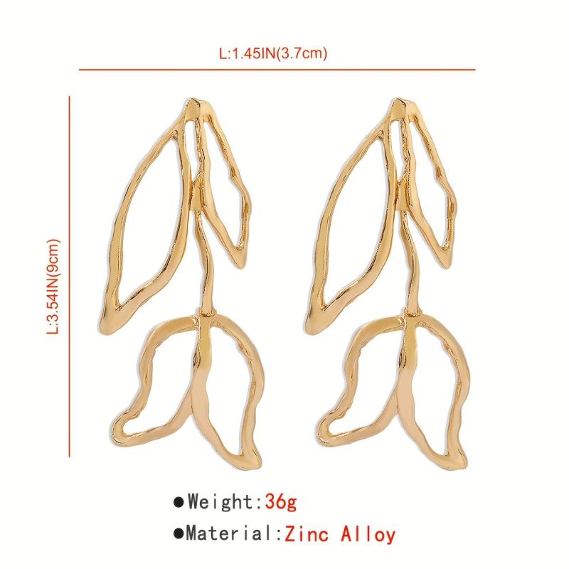 Skeleton Leaf Dangling Earrings Cartoon Drop Jewelry Gift For Women Girls