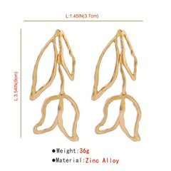 Skeleton Leaf Dangling Earrings Cartoon Drop Jewelry Gift For Women Girls