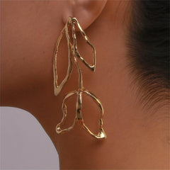 Skeleton Leaf Dangling Earrings Cartoon Drop Jewelry Gift For Women Girls