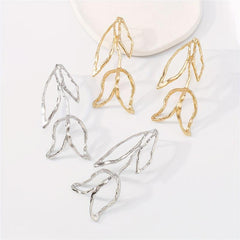 Skeleton Leaf Dangling Earrings Cartoon Drop Jewelry Gift For Women Girls