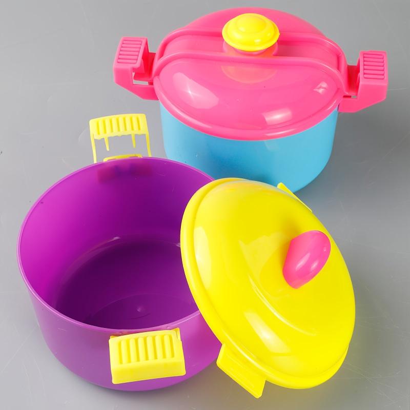 10pc Cooking Toy Set Kitchen Utensils, Pots, Wok, Spoon, Spatula - Random Colors