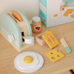 Wooden Bread Machine Play Set for Kids