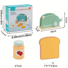 Wooden Bread Machine Play Set for Kids