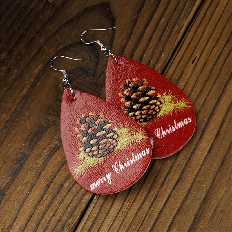 Christmas Snowman Teardrop Earrings For Women Girls