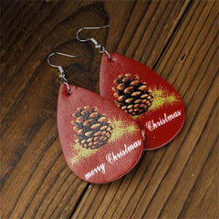 Christmas Snowman Teardrop Earrings For Women Girls