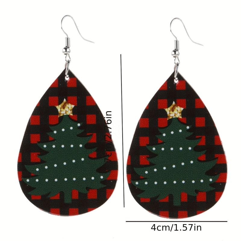 Christmas Snowman Teardrop Earrings For Women Girls