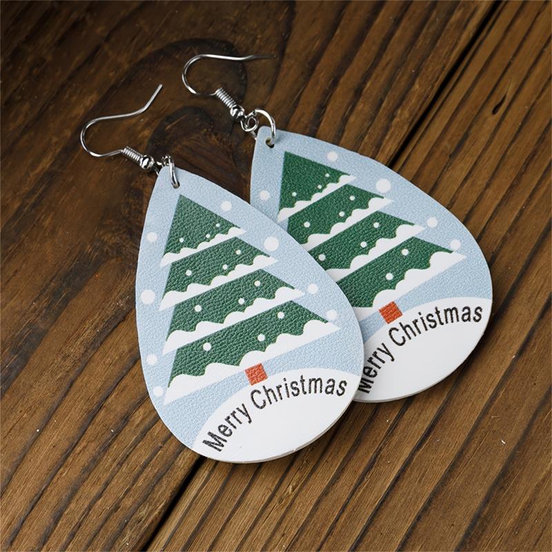 Christmas Snowman Teardrop Earrings For Women Girls