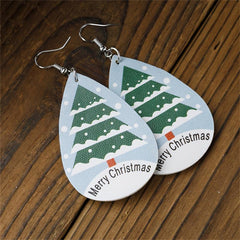 Christmas Snowman Teardrop Earrings For Women Girls