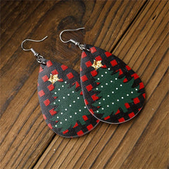 Christmas Snowman Teardrop Earrings For Women Girls