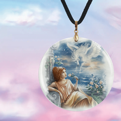 Beauty Pattern Pendant Necklace Adjustable Chain Halloween Christmas Gift