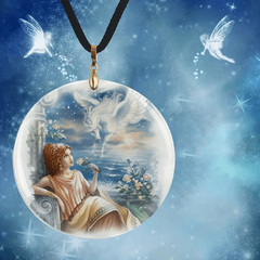 Beauty Pattern Pendant Necklace Adjustable Chain Halloween Christmas Gift