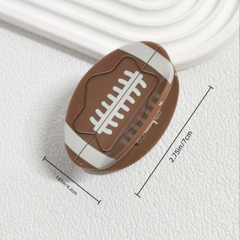 Acetate Football Shape Hair Claw Clips Ponytail Holder Hair Clip For Women Girls