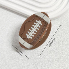 Acetate Football Shape Hair Claw Clips Ponytail Holder Hair Clip For Women Girls