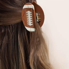 Acetate Football Shape Hair Claw Clips Ponytail Holder Hair Clip For Women Girls