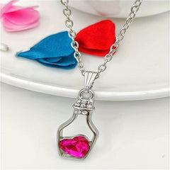 Love Crystal Necklace for Couples Women Girls
