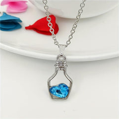 Love Crystal Necklace for Couples Women Girls