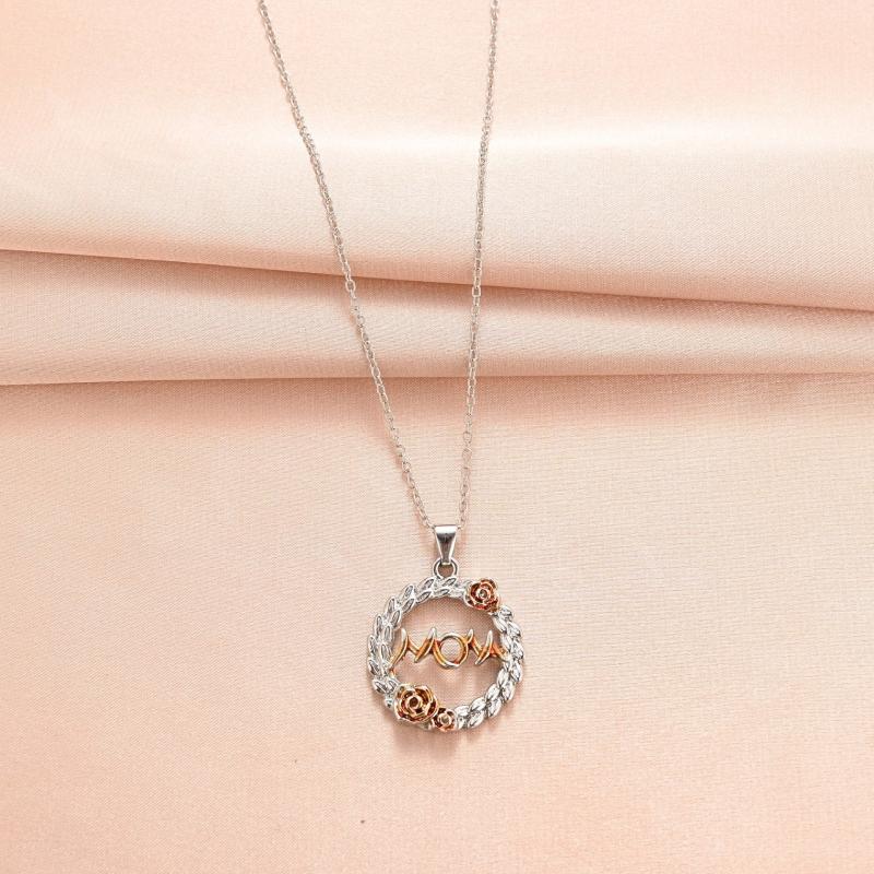 Vintage Round Pendant Alloy Necklace Toy For Kids Daughters Christmas Gift