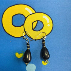 Vintage Silvery Water Drop Pendant Earrings
