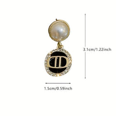 Diamond Letter Stud Earrings for Women Girls