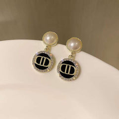 Diamond Letter Stud Earrings for Women Girls