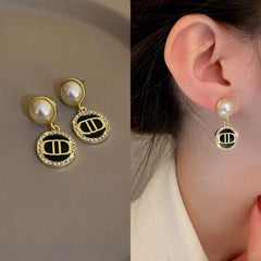 Diamond Letter Stud Earrings for Women Girls