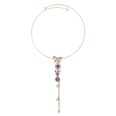 Purple Butterfly Necklace Waist Chain Clavicle Niche Feeling Cold Sue
