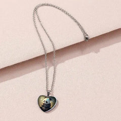 Panda Crystal Love Pendant Necklace for Girls