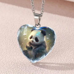 Panda Crystal Love Pendant Necklace for Girls