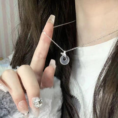 Butterfly Love Peace Buckle Necklace Chinese Style Clavicle Chain Gift