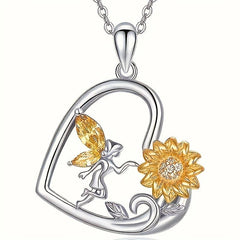 Fairy Flower Pendant Necklace for Women - Anniversary Party Gift