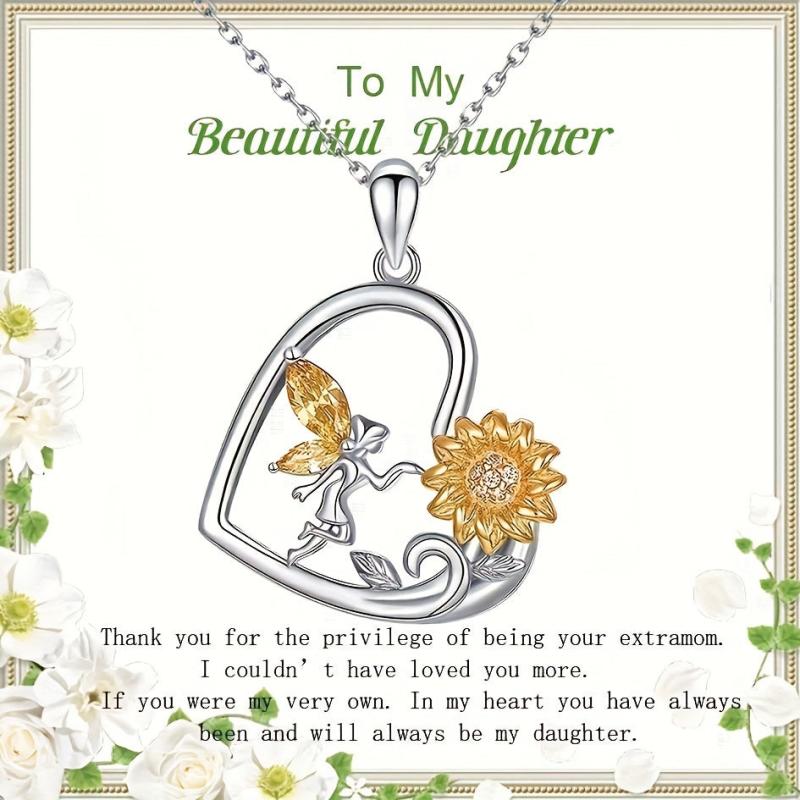 Fairy Flower Pendant Necklace for Women - Anniversary Party Gift