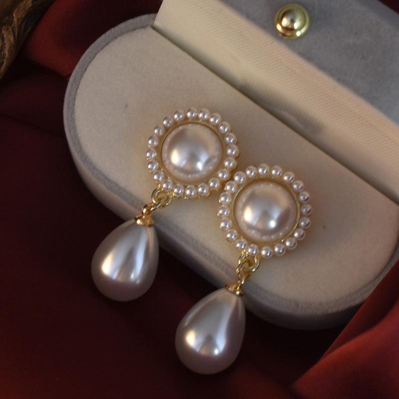 Vintage Faux Pearl Earrings Sweet Party Jewelry