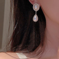 Vintage Faux Pearl Earrings Sweet Party Jewelry