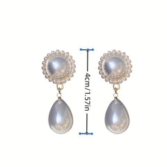Vintage Faux Pearl Earrings Sweet Party Jewelry